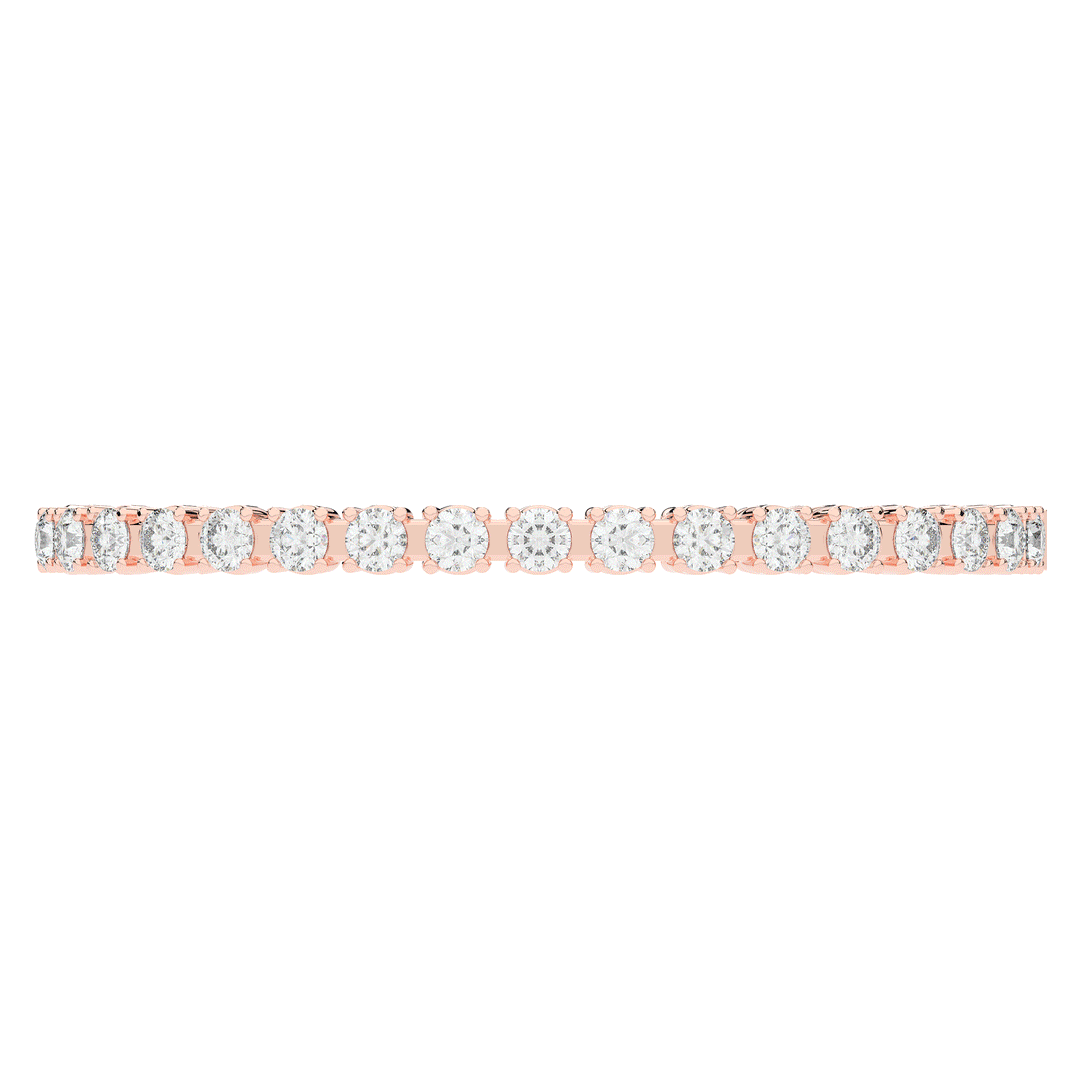 9.00CT.TW ROUND LAB DIAMOND ETERNITY BANGLE - Nazarelle