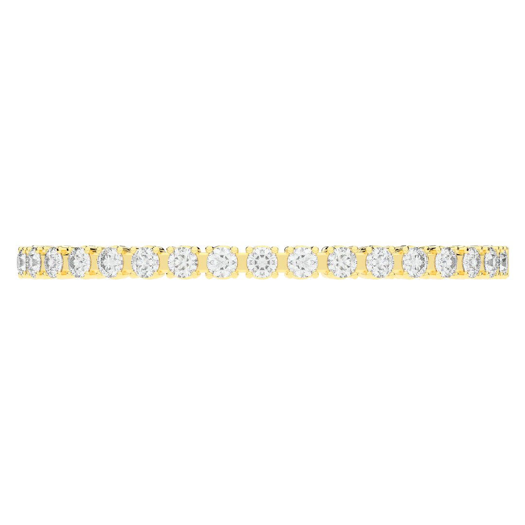 9.00CT.TW ROUND LAB DIAMOND ETERNITY BANGLE - Nazarelle