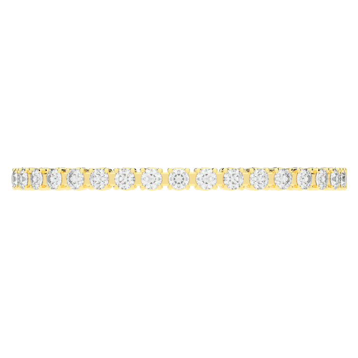 9.00CT.TW ROUND LAB DIAMOND ETERNITY BANGLE - Nazarelle