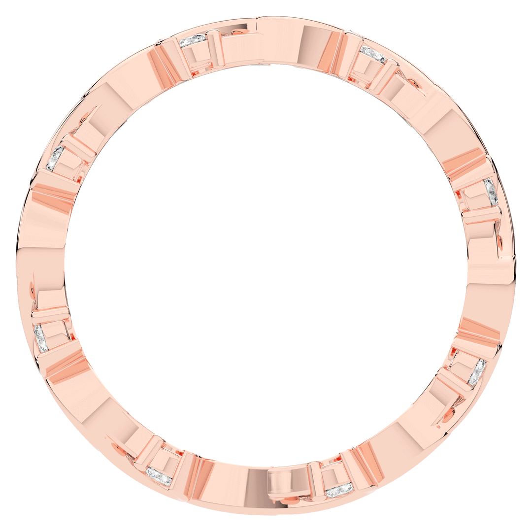 0.25CT.TW ROUND LAB DIAMOND WAVE STYLIZED ETERNITY WEDDING BAND - Nazarelle