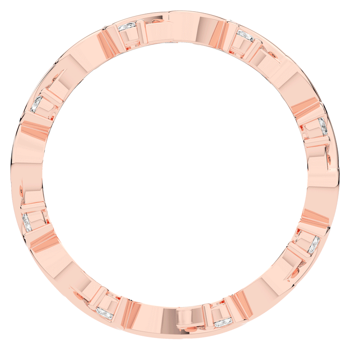 0.25CT.TW ROUND LAB DIAMOND WAVE STYLIZED ETERNITY WEDDING BAND - Nazarelle