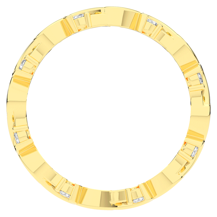 0.25CT.TW ROUND LAB DIAMOND WAVE STYLIZED ETERNITY WEDDING BAND - Nazarelle