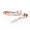 3.75CT.TW ROUND AND PEAR LAB DIAMOND SNAKE BANGLE - Nazarelle