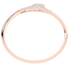 3.75CT.TW ROUND AND PEAR LAB DIAMOND SNAKE BANGLE - Nazarelle