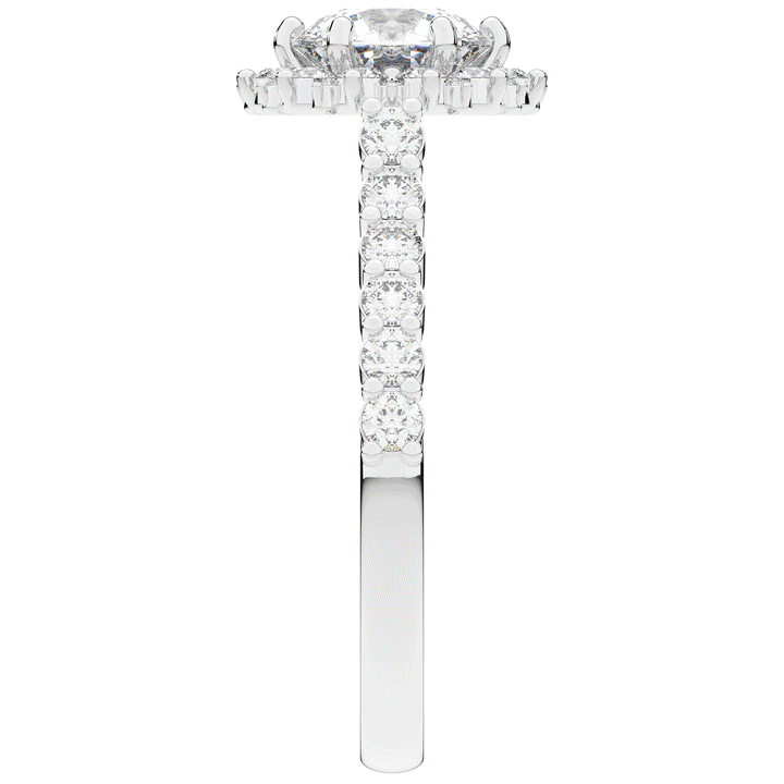 1.60CT.TW ROUND LAB DIAMOND HALO ENGAGEMENT RING - Nazarelle
