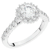 1.60CT.TW ROUND LAB DIAMOND HALO ENGAGEMENT RING - Nazarelle