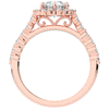 1.60CT.TW ROUND LAB DIAMOND HALO ENGAGEMENT RING - Nazarelle