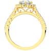 1.60CT.TW ROUND LAB DIAMOND HALO ENGAGEMENT RING - Nazarelle