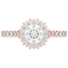 1.60CT.TW ROUND LAB DIAMOND HALO ENGAGEMENT RING - Nazarelle