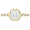 1.60CT.TW ROUND LAB DIAMOND HALO ENGAGEMENT RING - Nazarelle