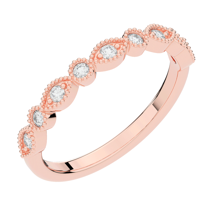 0.15CT.TW ROUND LAB DIAMOND WEDDING BAND - Nazarelle