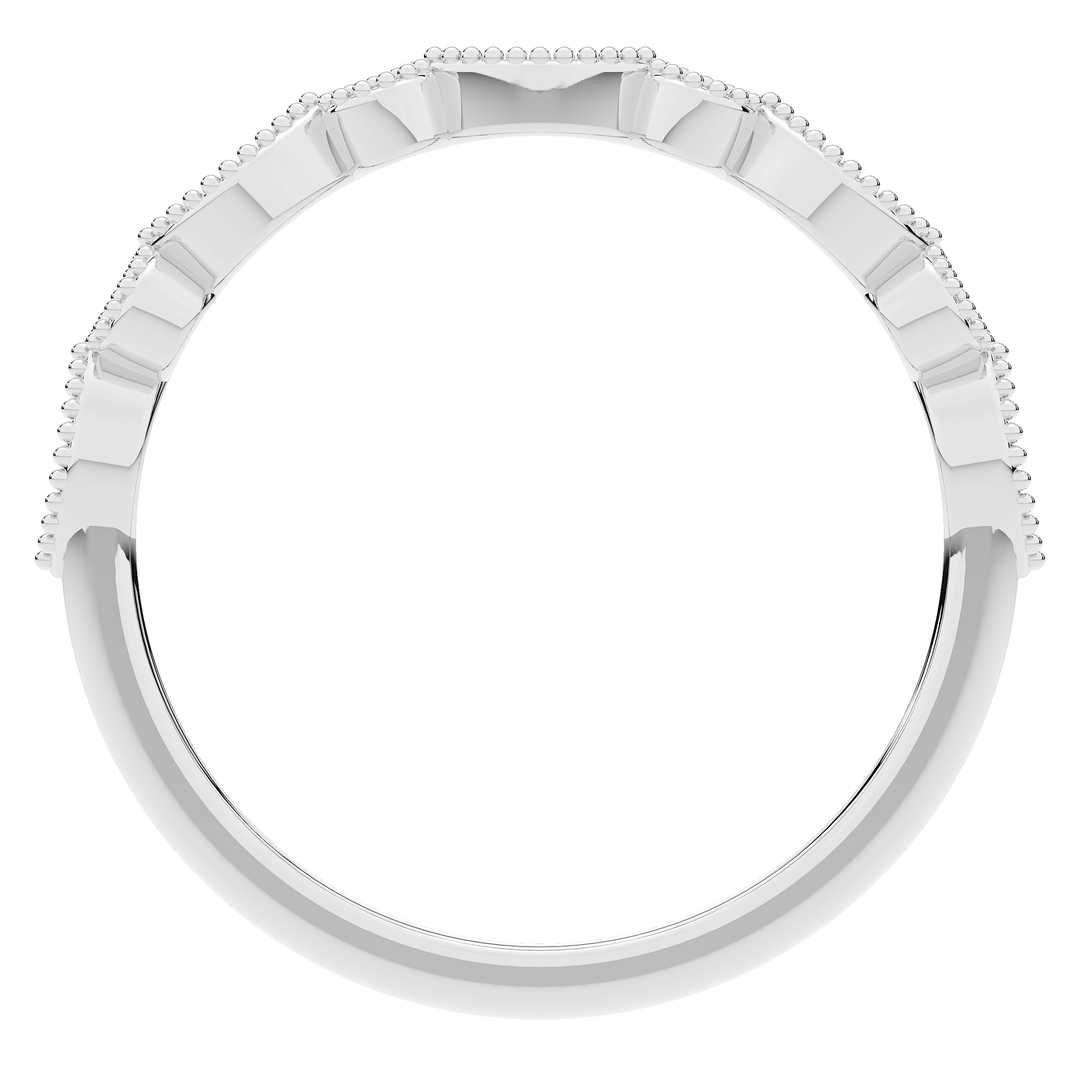 0.15CT.TW ROUND LAB DIAMOND WEDDING BAND - Nazarelle