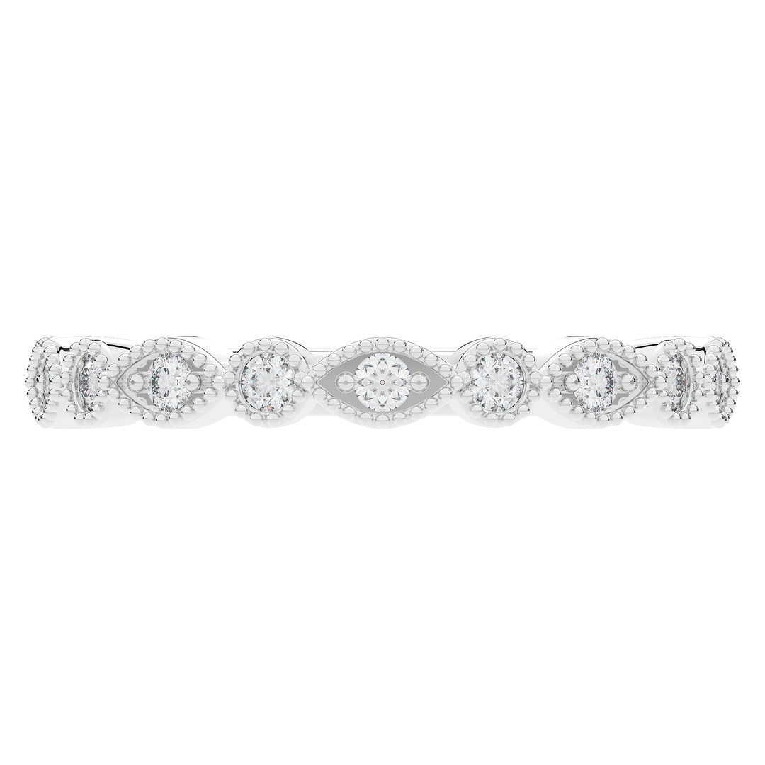 0.15CT.TW ROUND LAB DIAMOND WEDDING BAND - Nazarelle