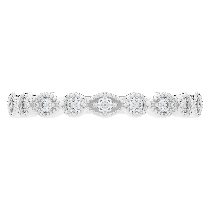 0.15CT.TW ROUND LAB DIAMOND WEDDING BAND - Nazarelle