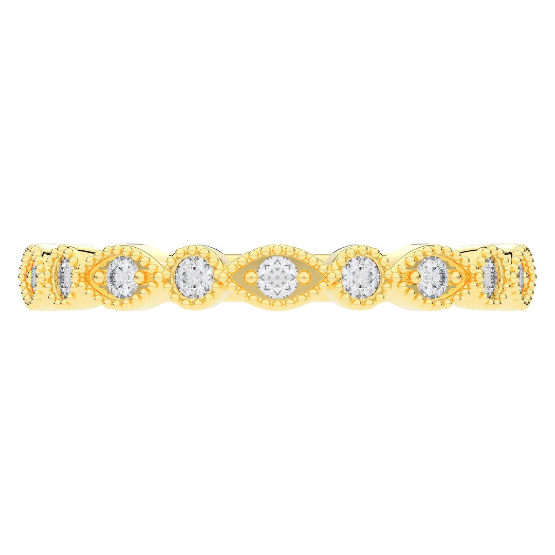 0.15CT.TW ROUND LAB DIAMOND WEDDING BAND - Nazarelle