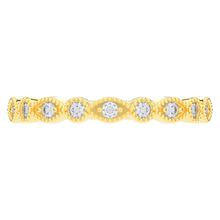 0.15CT.TW ROUND LAB DIAMOND WEDDING BAND - Nazarelle