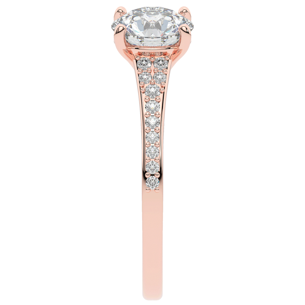1.65CT.TW ROUND LAB DIAMOND SOLITAIRE ENGAGEMENT RING - Nazarelle