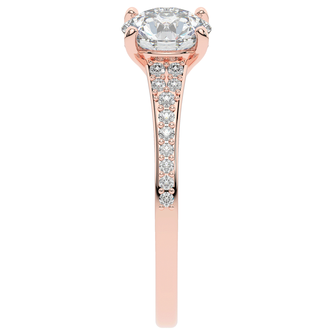 1.65CT.TW ROUND LAB DIAMOND SOLITAIRE ENGAGEMENT RING - Nazarelle