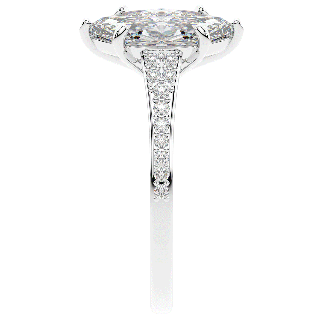 1.90CT.TW MARQUISE LAB DIAMOND SOLITAIRE ENGAGEMENT RING - Nazarelle