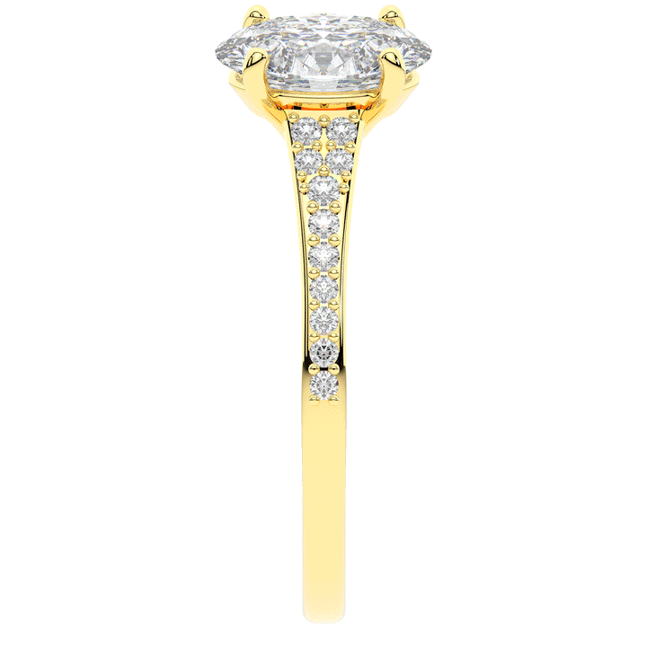 1.65CT.TW OVAL LAB DIAMOND SOLITAIRE ENGAGEMENT RING - Nazarelle