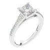 1.40CT.TW PRINCESS LAB DIAMOND SOLITAIRE ENGAGEMENT RING - Nazarelle