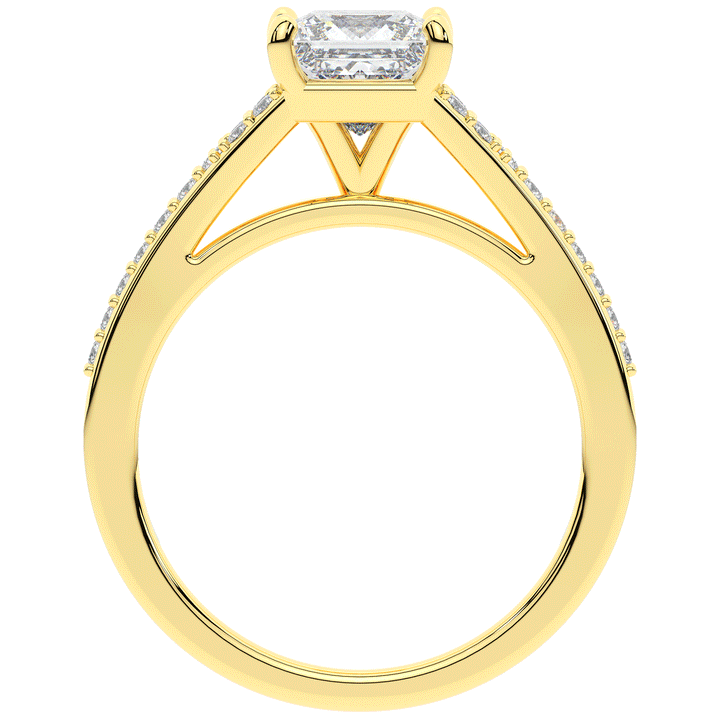 1.40CT.TW PRINCESS LAB DIAMOND SOLITAIRE ENGAGEMENT RING - Nazarelle
