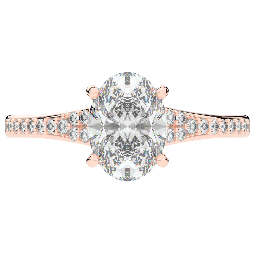 1.65CT.TW OVAL LAB DIAMOND SOLITAIRE ENGAGEMENT RING - Nazarelle