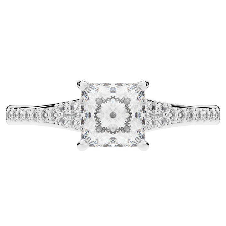 1.40CT.TW PRINCESS LAB DIAMOND SOLITAIRE ENGAGEMENT RING - Nazarelle