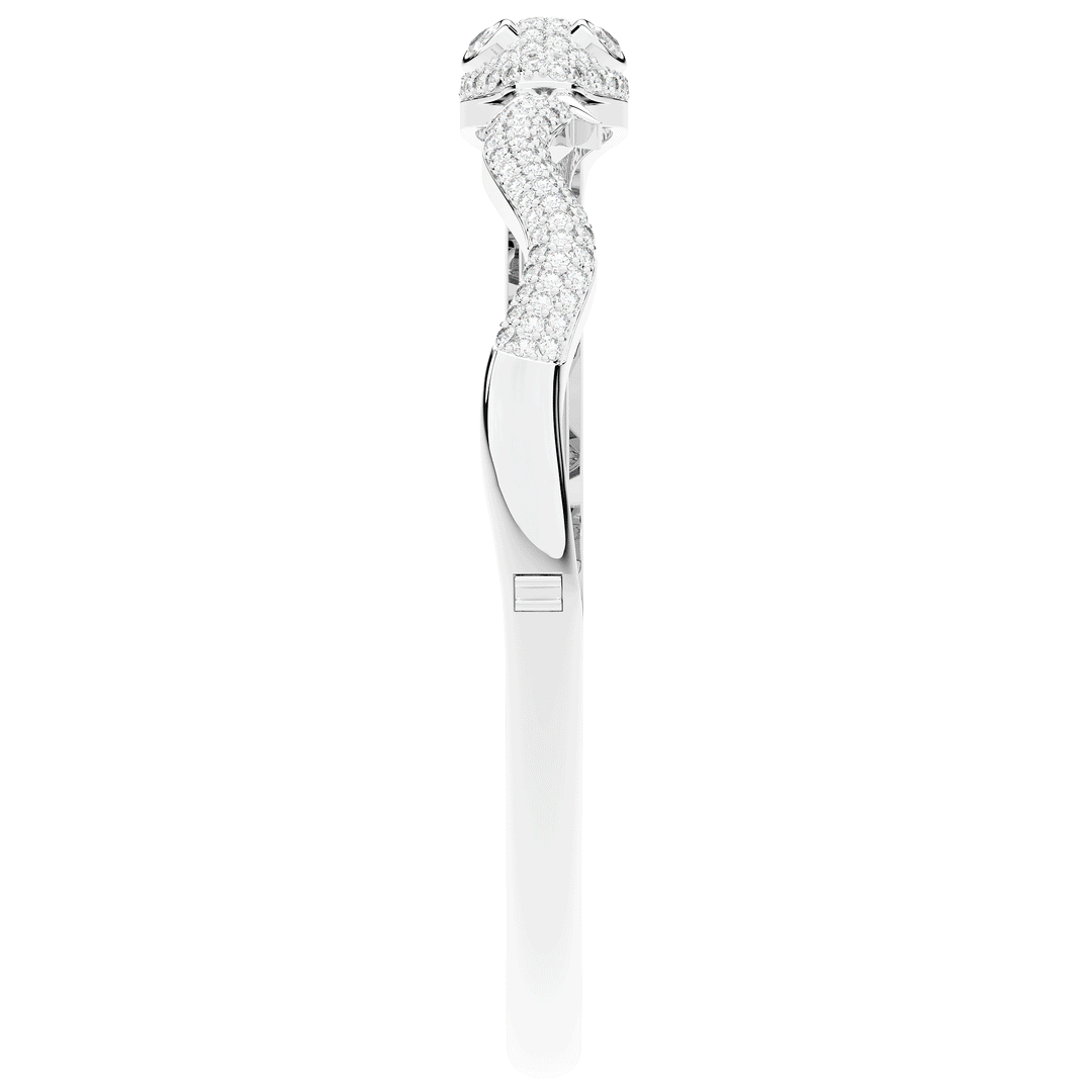 2.00CT.TW ROUND AND PEAR LAB DIAMOND SNAKE BANGLE - Nazarelle