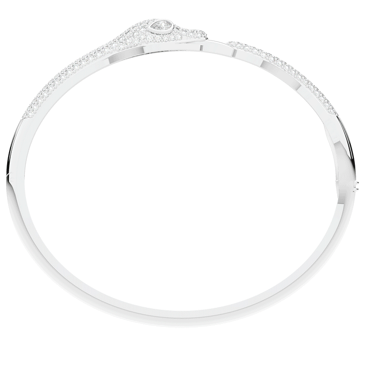 2.00CT.TW ROUND AND PEAR LAB DIAMOND SNAKE BANGLE - Nazarelle