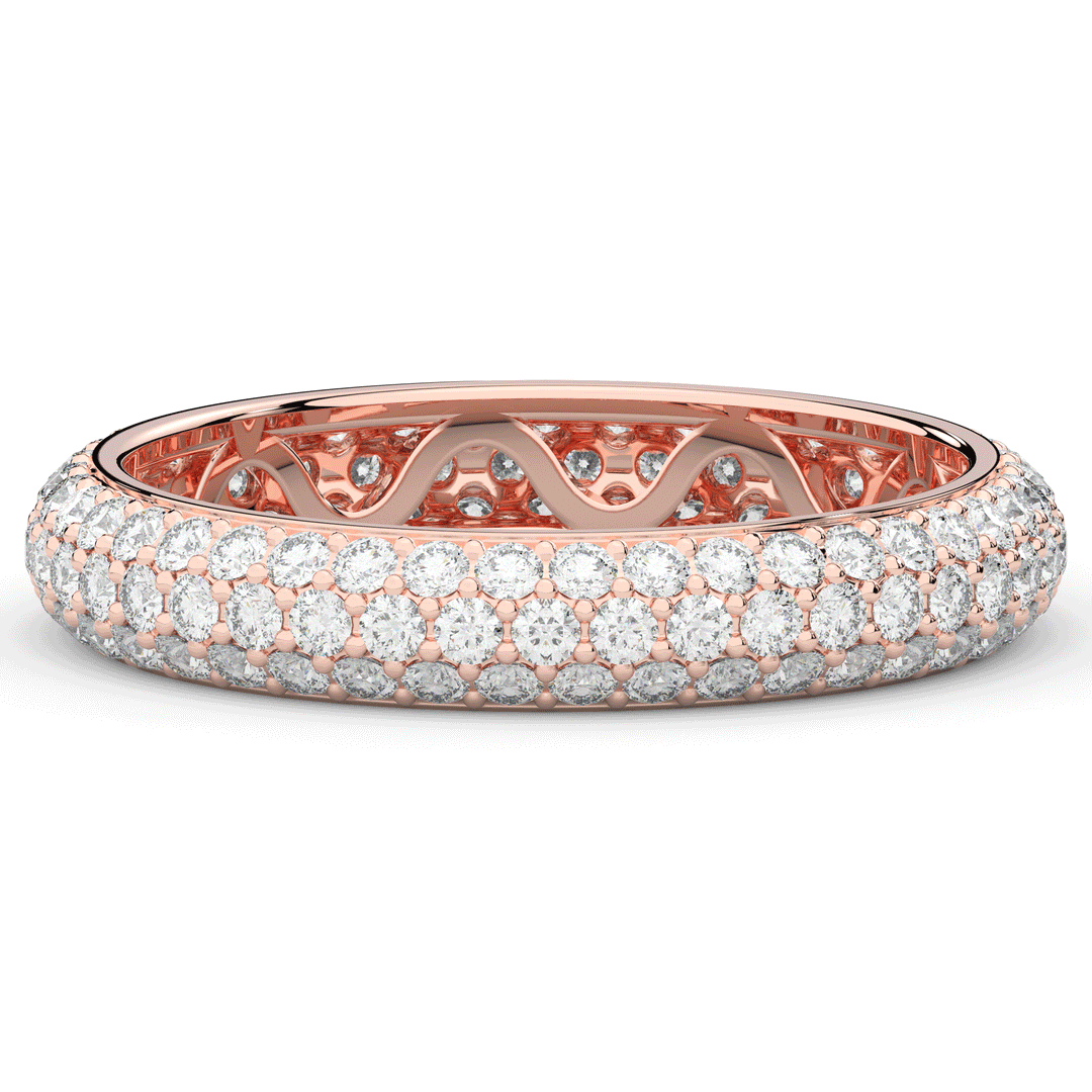 1.20CT.TW ROUND LAB DIAMOND 3 ROW ETERNITY WEDDING BAND - Nazarelle