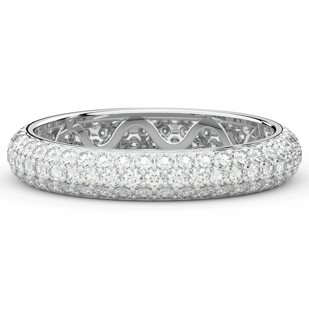 1.20CT.TW ROUND LAB DIAMOND 3 ROW ETERNITY WEDDING BAND - Nazarelle