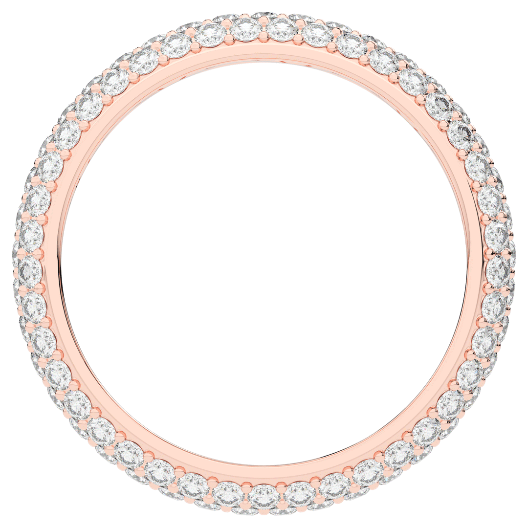 1.20CT.TW ROUND LAB DIAMOND 3 ROW ETERNITY WEDDING BAND - Nazarelle