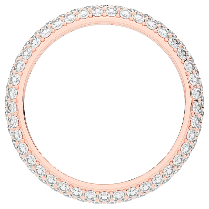 1.20CT.TW ROUND LAB DIAMOND 3 ROW ETERNITY WEDDING BAND - Nazarelle