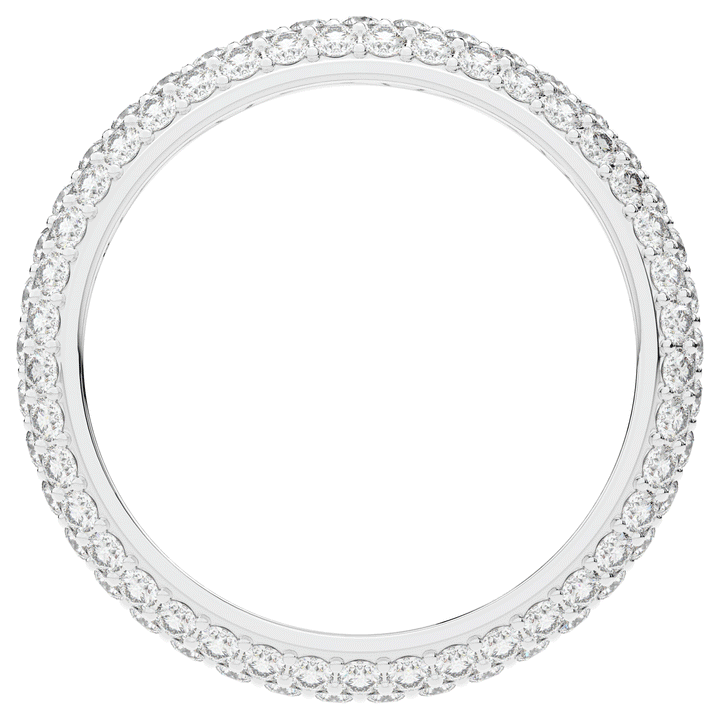 1.20CT.TW ROUND LAB DIAMOND 3 ROW ETERNITY WEDDING BAND - Nazarelle