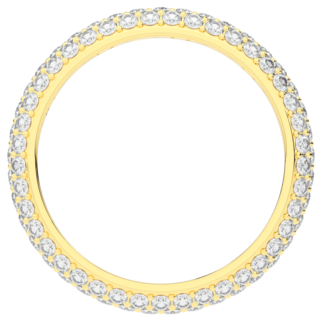 1.20CT.TW ROUND LAB DIAMOND 3 ROW ETERNITY WEDDING BAND - Nazarelle