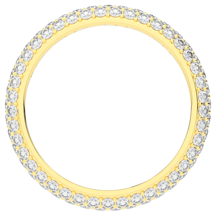 1.20CT.TW ROUND LAB DIAMOND 3 ROW ETERNITY WEDDING BAND - Nazarelle