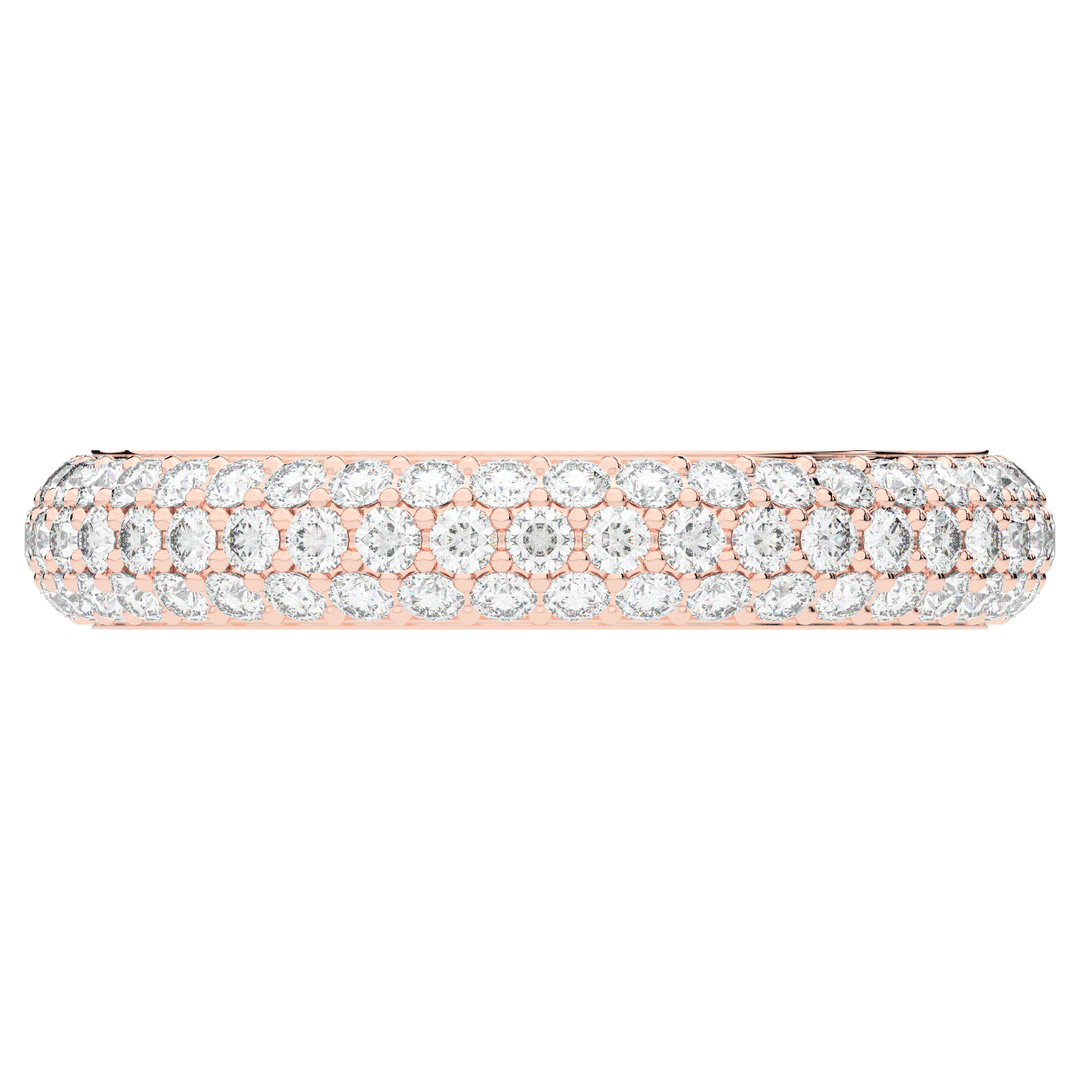 1.20CT.TW ROUND LAB DIAMOND 3 ROW ETERNITY WEDDING BAND - Nazarelle