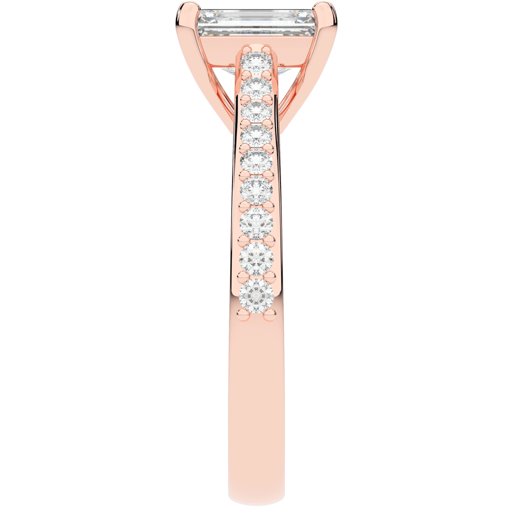 1.25CT.TW EMERALD CUT LAB DIAMOND SOLITAIRE ENGAGEMENT RING - Nazarelle
