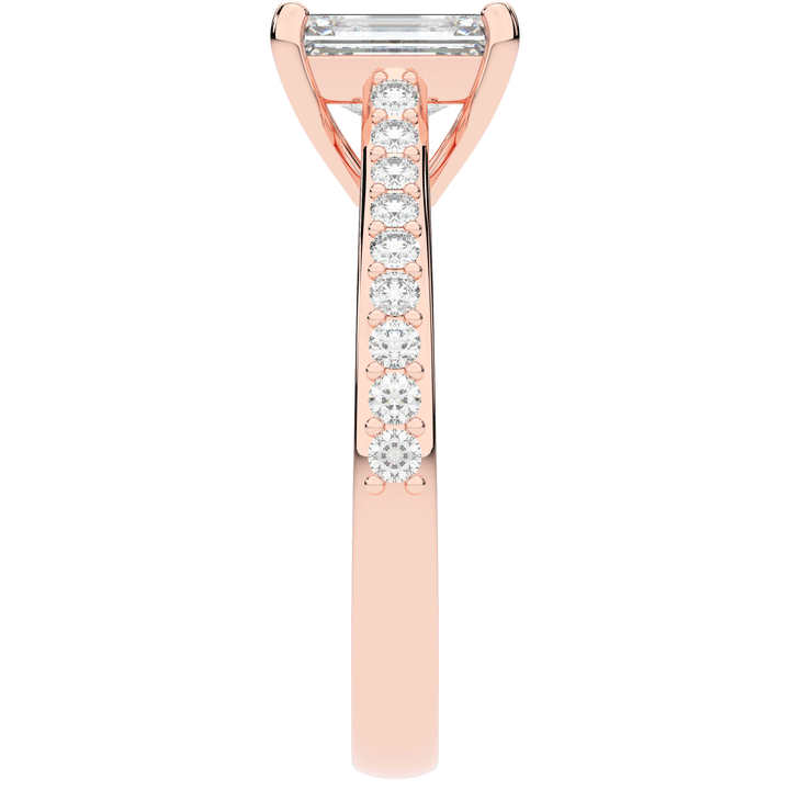 1.25CT.TW EMERALD CUT LAB DIAMOND SOLITAIRE ENGAGEMENT RING - Nazarelle