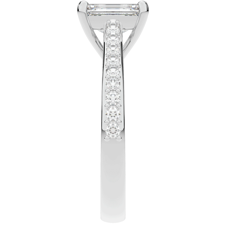 1.25CT.TW EMERALD CUT LAB DIAMOND SOLITAIRE ENGAGEMENT RING - Nazarelle