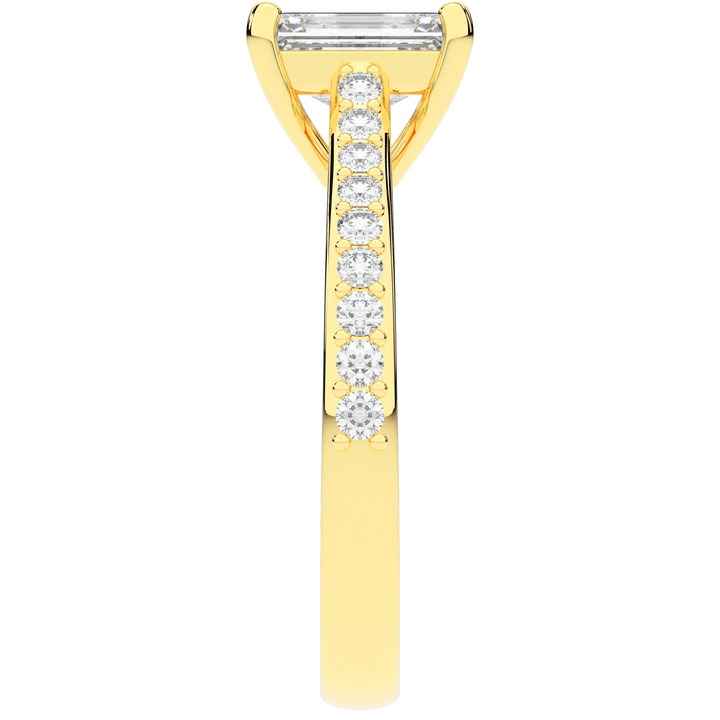 1.25CT.TW EMERALD CUT LAB DIAMOND SOLITAIRE ENGAGEMENT RING - Nazarelle
