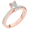 1.25CT.TW EMERALD CUT LAB DIAMOND SOLITAIRE ENGAGEMENT RING - Nazarelle
