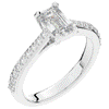 1.25CT.TW EMERALD CUT LAB DIAMOND SOLITAIRE ENGAGEMENT RING - Nazarelle