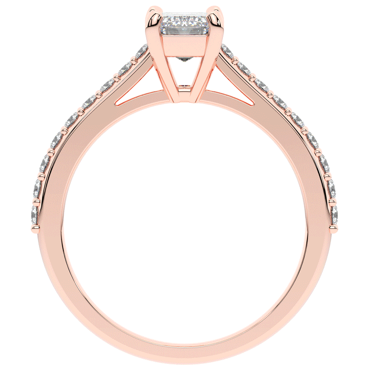 1.25CT.TW EMERALD CUT LAB DIAMOND SOLITAIRE ENGAGEMENT RING - Nazarelle