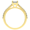 1.25CT.TW EMERALD CUT LAB DIAMOND SOLITAIRE ENGAGEMENT RING - Nazarelle
