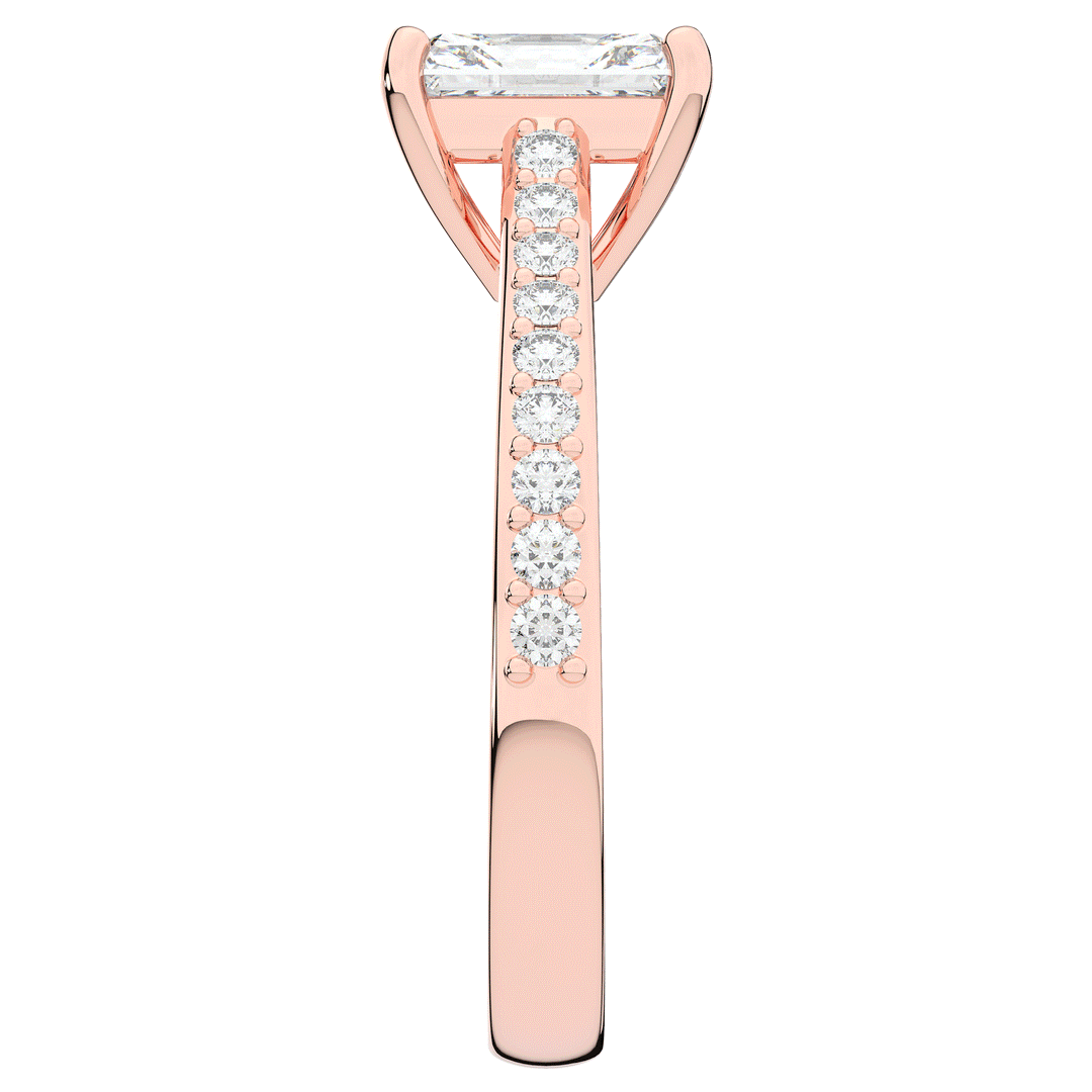 1.25CT.TW RADIANT LAB DIAMOND SOLITAIRE ENGAGEMENT RING - Nazarelle