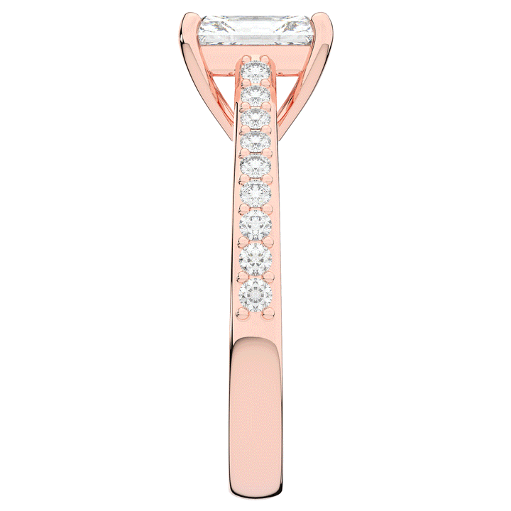 1.25CT.TW RADIANT LAB DIAMOND SOLITAIRE ENGAGEMENT RING - Nazarelle