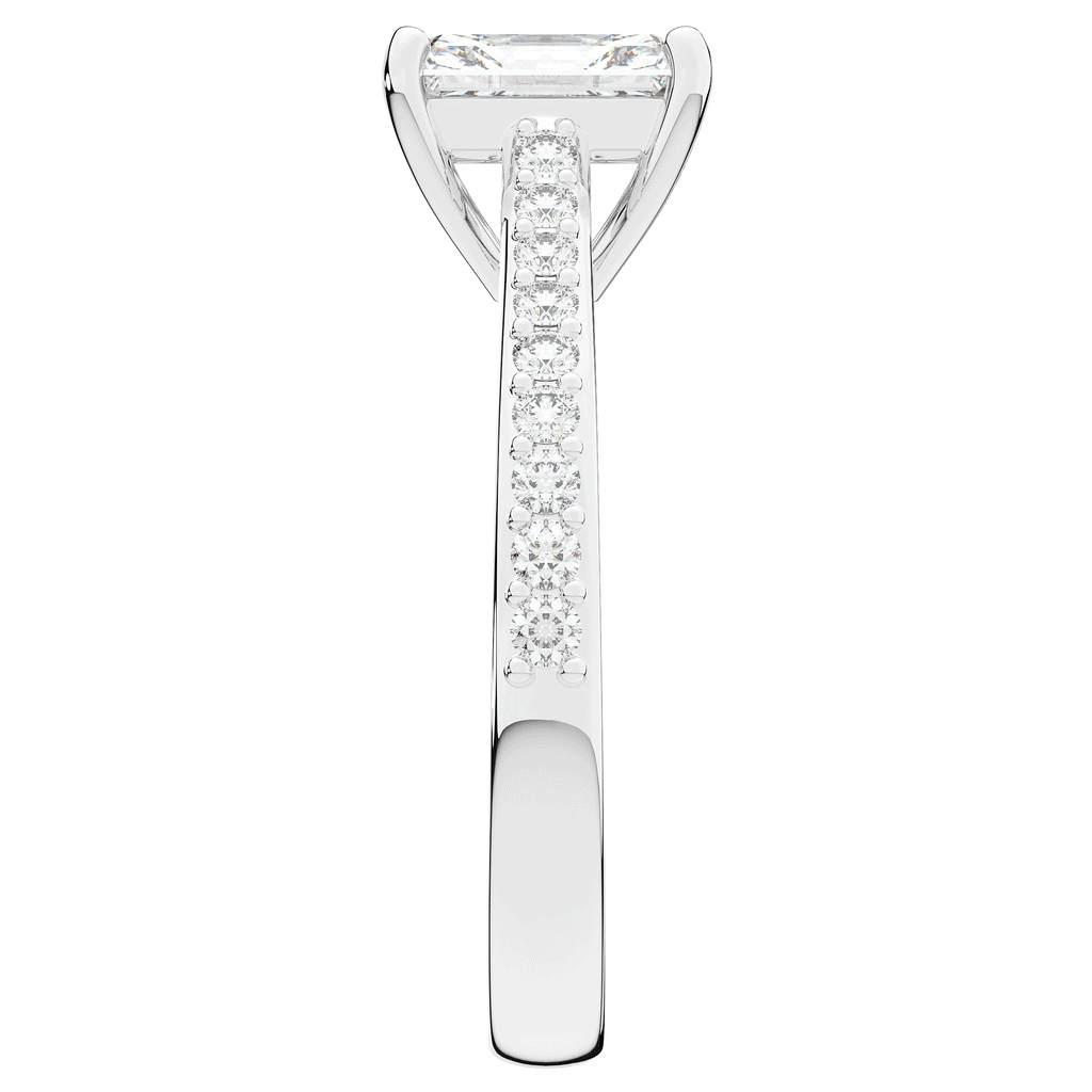 1.25CT.TW RADIANT LAB DIAMOND SOLITAIRE ENGAGEMENT RING - Nazarelle