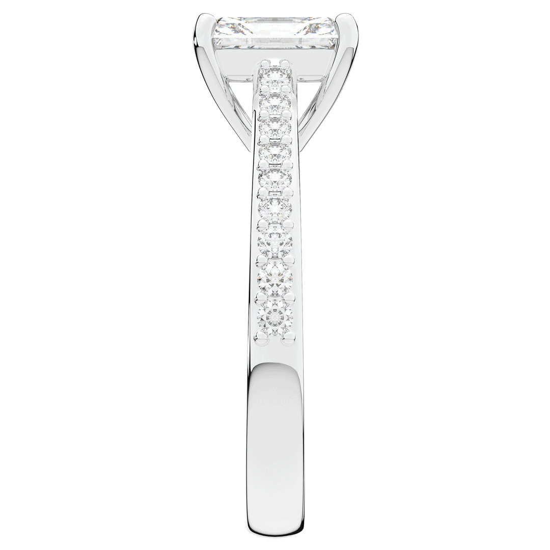 1.25CT.TW RADIANT LAB DIAMOND SOLITAIRE ENGAGEMENT RING - Nazarelle
